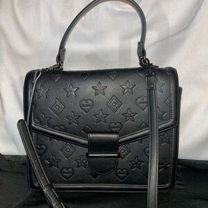 Aldo Embossed Black Satchel